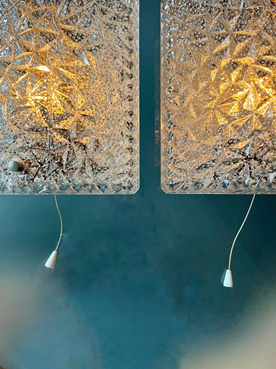 Image 1 of Set Hoffmeister Eisglas-Wandlampen