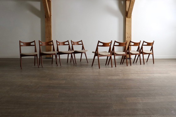 Image 1 of Sedie da pranzo Hans J. Wegner CH29 Sawbuck per Carl Hansen & Son 1952