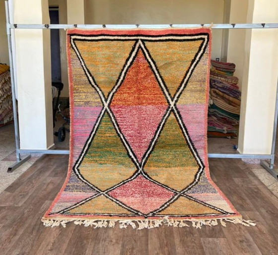 Image 1 of Mehrfarbige Berber-Tapis aus Leinen, 250 cm x 150 cm