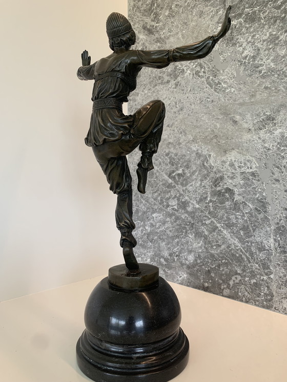 Image 1 of Statua in bronzo Art Déco di una ballerina di Pierre Lauel