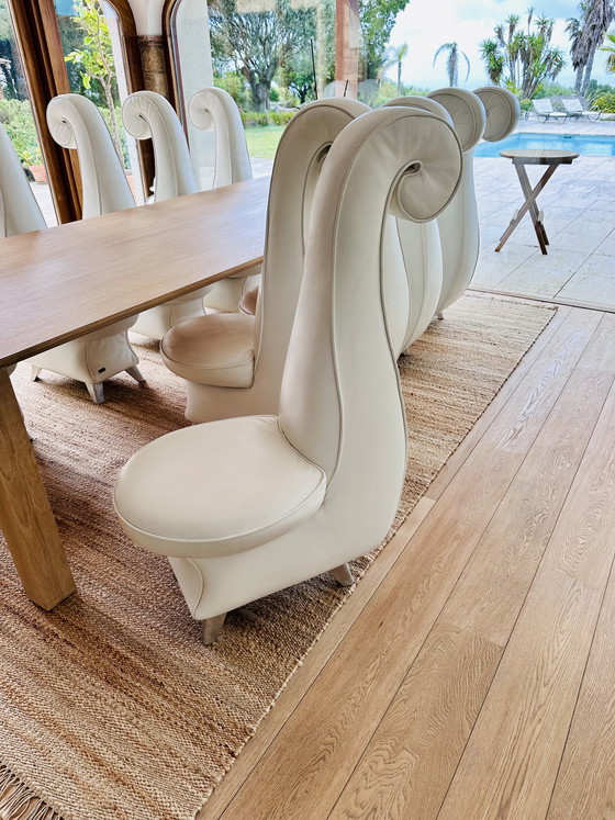 Image 1 of BRETZ silla Rocky original piel blanca 