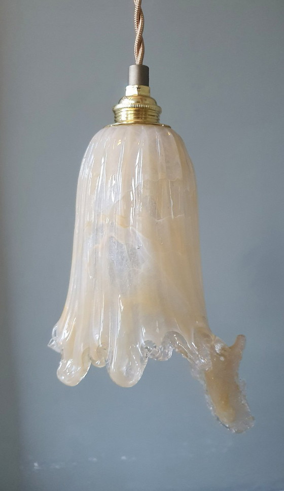 Image 1 of Lámpara antigua de Murano de cristal color ámbar