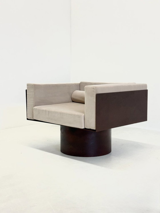 Image 1 of Juego de 2 sillones esculturales de metal italiano