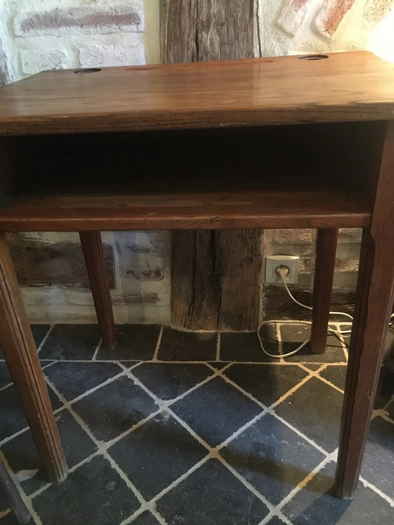 Escritorio de colegial y su silla – Madera, Metal, Vintage (photo 6 of 10)