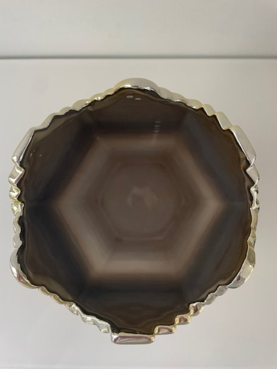 Image 1 of Architectural design vase with Amsterdam canal facades