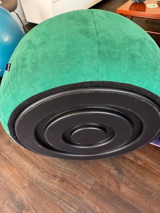 Image 1 of Pouf pouf Ligne Roset blu verde petrolio