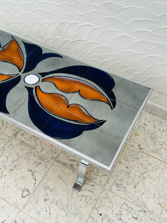 Tavolino Metakore in ceramica Vallauris, firmato Cedem – Tavolini da caffè, Chrome (photo 5 of 18)