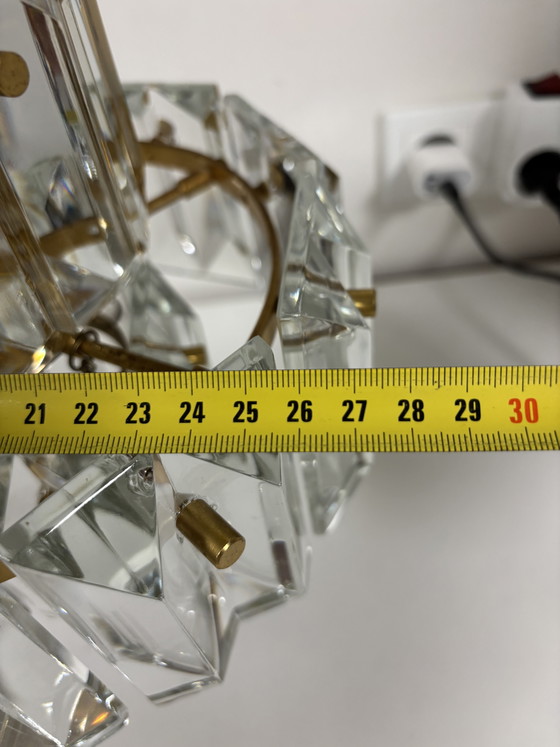 Image 1 of Kinkeldey Kroonluchter Messing & Kristal - Mid-Century