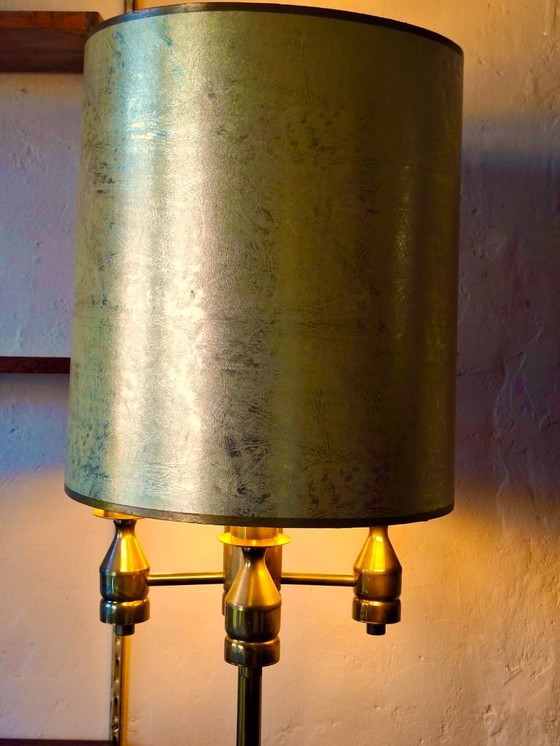 Image 1 of Brutalistische Stehlampe aus Messing mit vier Leuchten aus der Mitte des 20. Jahrhunderts, 1960er Jahre