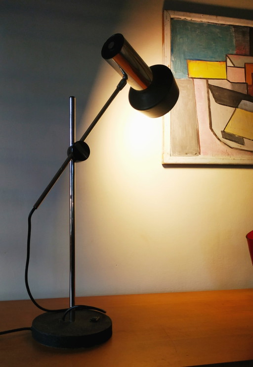 Lampada regolabile in metallo vintage anni '60
