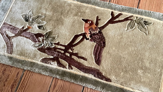 Image 1 of Vintage zijden vogelkleed - 75x28cm