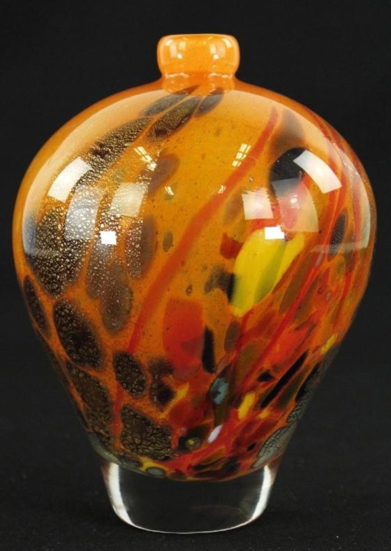 Image 1 of Signed Ada Loumani Expressive Studio Glass Vase (1998)