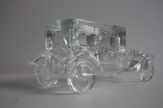 Image 1 of Fermacarte in vetro antico Art Déco, Tatra 11, circa anni '20.