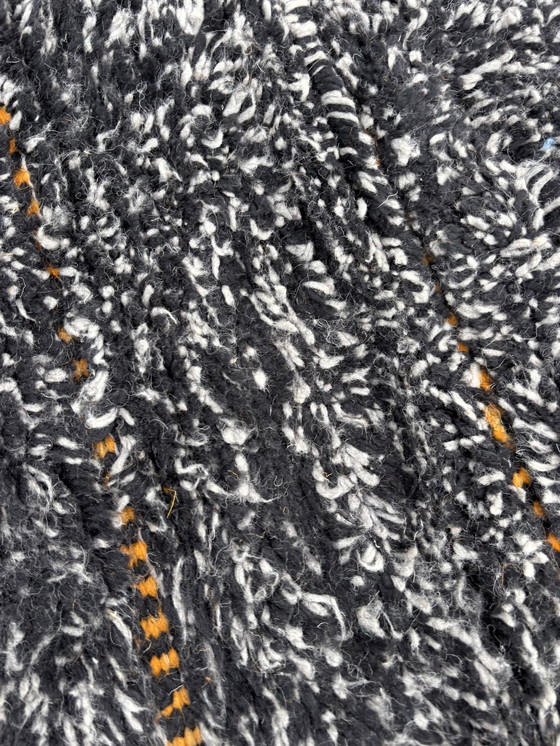 Image 1 of Black & Yellow Moroccan Mrirt Wool Rug 190x250 cm Handwoven Berber Carpet