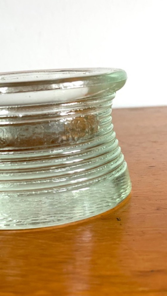 Image 1 of Vintage Glass Paperweight Trinket Tray
