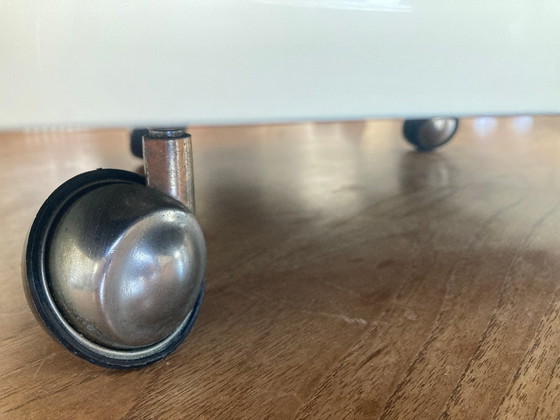 Image 1 of Duo of cream lacquer coffee table, end of sofa. 1970