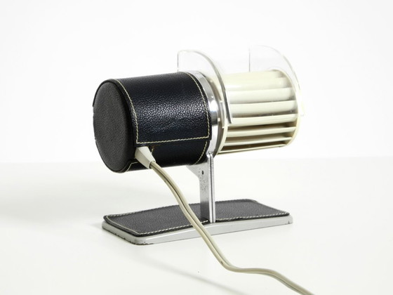 Image 1 of Raro ventilatore da tavolo originale BRAUN HL 1 del 1961, disegnato da Reinhold Weiss, con finitura in pelle.