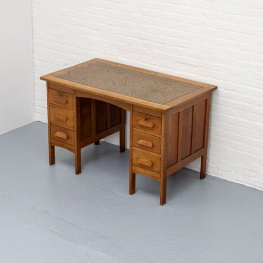 Scrivania in rovere 1900-1910