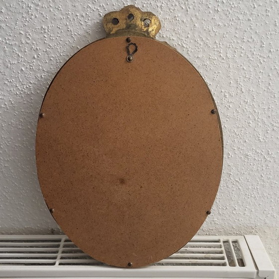 Image 1 of Vintage gouden ovale boogspiegel
