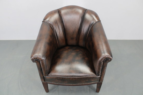 Image 1 of Vintage leren fauteuil, Tsjecho-Slowakije