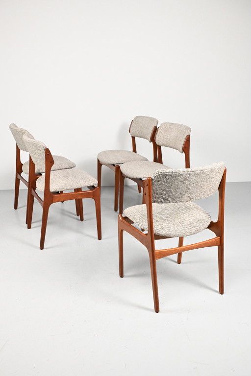 Set of 5 Erik Buch OD 49 chairs