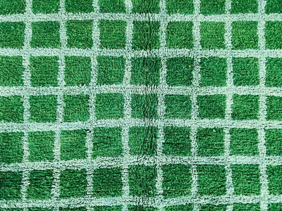 Image 1 of Tapis vert marocain en laine naturelle 250cmx200cm