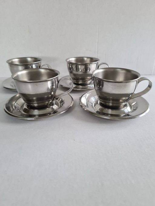 Motta Italy 4 Doppelwandige Espressotassen