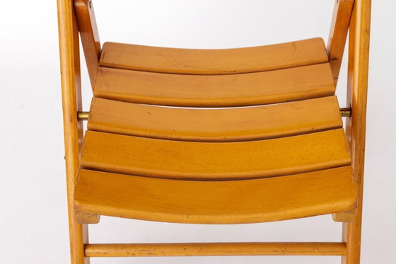 Image 1 of 1 of 4 Vintage Folding Chair, 1950s–1960s German Design, Beech Wood, Mid-Century Modern Chair