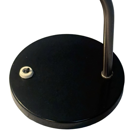 Image 1 of Vintage - Desk lamp - Black base, gooseneck and blue / grey shade - ca. 1970