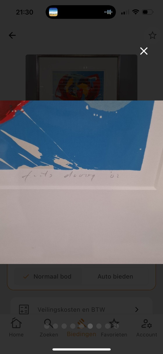 Image 1 of Prelude V 10/30 screen print by Frits Droog 54x67 cm