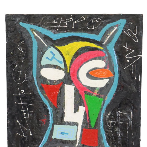 Pittura Astratta Gufo su Tela Arte Contemporanea 55cm – Dipinti e disegni, Canvas (photo 5 of 15)