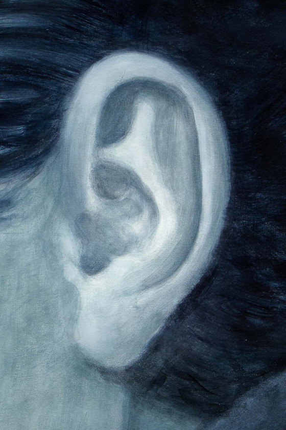 Image 1 of Evelyne Baget  Détail peint sur toile d’après Girodet. Contemporain