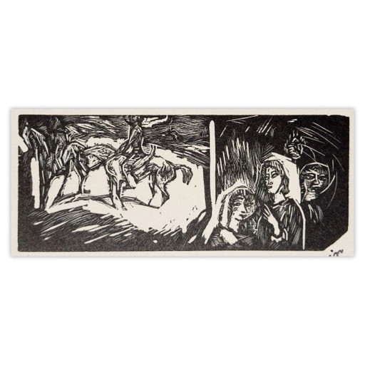 Jules Pascin Houtsnede Filles Et Cavaliers 1960 – lithos zeefdrukken, Paper (photo 2 of 5)