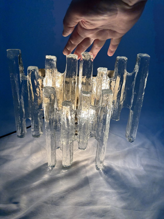Vintage J.T. Kalmar Wall Lamp Ice Glass 1960s/1970s – J.T. Kalmar Franken, Wall lights (photo 3 of 10)