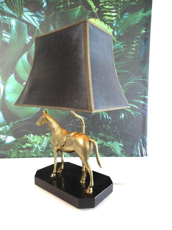 Image 1 of Lampe cheval, style Maison Jansen.