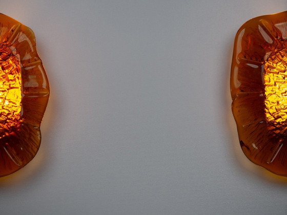 Image 1 of Par de apliques daneses con medallón de Vitrika, años 60