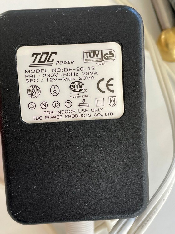 Image 1 of 2x vintage design LAMPS Belid blue PostModern 80s 90s retro