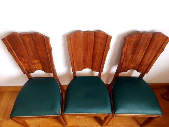 Image 1 of 3x art deco stoelen 1940