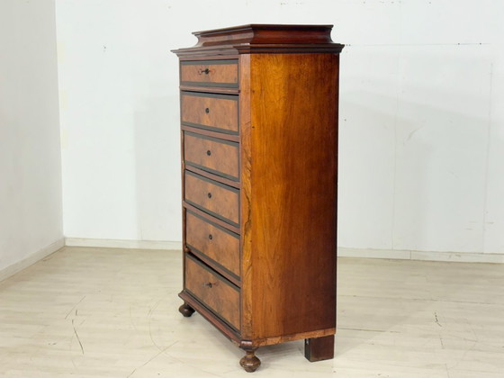 Image 1 of Zeer mooie antieke chiffonière ladekast/wastafel uit circa 1900, Biedermeier-stijl