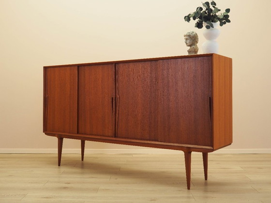 Image 1 of Teak-Highboard, dänisches Design, 1970er Jahre, Hersteller: Omann Jun