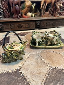Set da camera vintage giapponese Banko in maiolica
