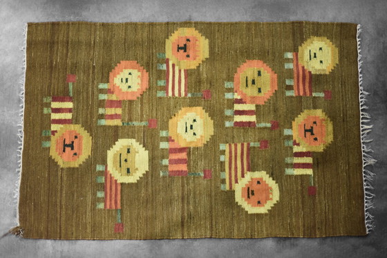 Image 1 of Tapisserie Tissée Polonaise Vintage Lions par Maria Janowska pour Wielkopolskiej Spółdzielni Pracy Przemysłu Artystycznego, 1970