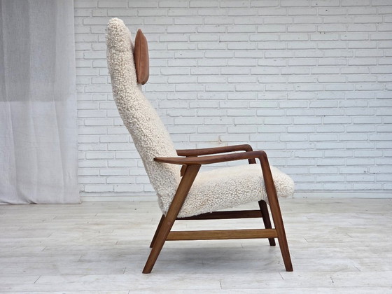 1960s, Danish design by Alf Svensson, genuine sheepskin, reupholstered. – Armchairs, Other (photo 8 of 24)