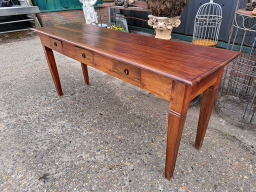 Large side table, wall console, hall table, chest of drawers, light signs of use 180x55cm and 78cm high.