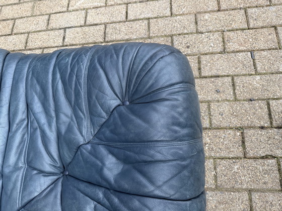 Image 1 of Pelle originale Ligne Roset Togo blu petrolio 100% autentica