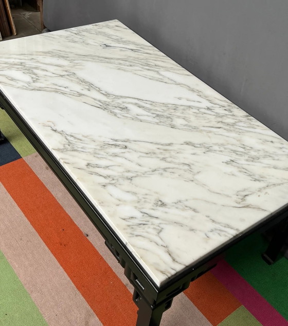 Mesa de centro china con tablero de mármol – Mesas de centro, Marble, Wood (photo 3 of 5)