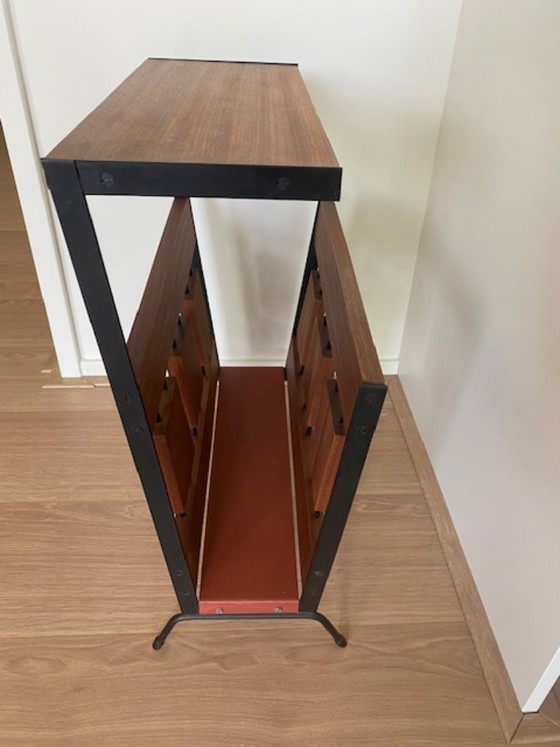 Image 1 of Scandinavisch design jaren 60 lectuurmand / bijzettafel teak