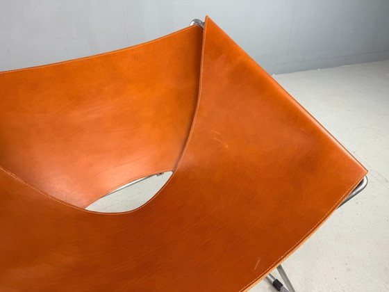 Image 1 of Poltrona in pelle cognac AP-14 di Pierre Paulin per A. Polak, 1955