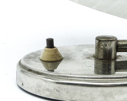 Art Deco Bedside Lamp from Polam, 1950s – tafellampen, Glass, Metal (photo 2 of 8)