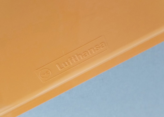 Image 1 of Hans Theo Baumann bauhaus Luftansa 1. Klasse orange Service Tablett 1967 RRR